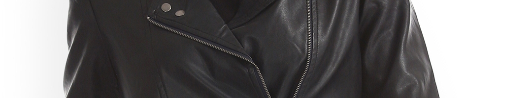 Buy Flying Machine Women Black Solid Biker Jacket - Jackets for Women ...