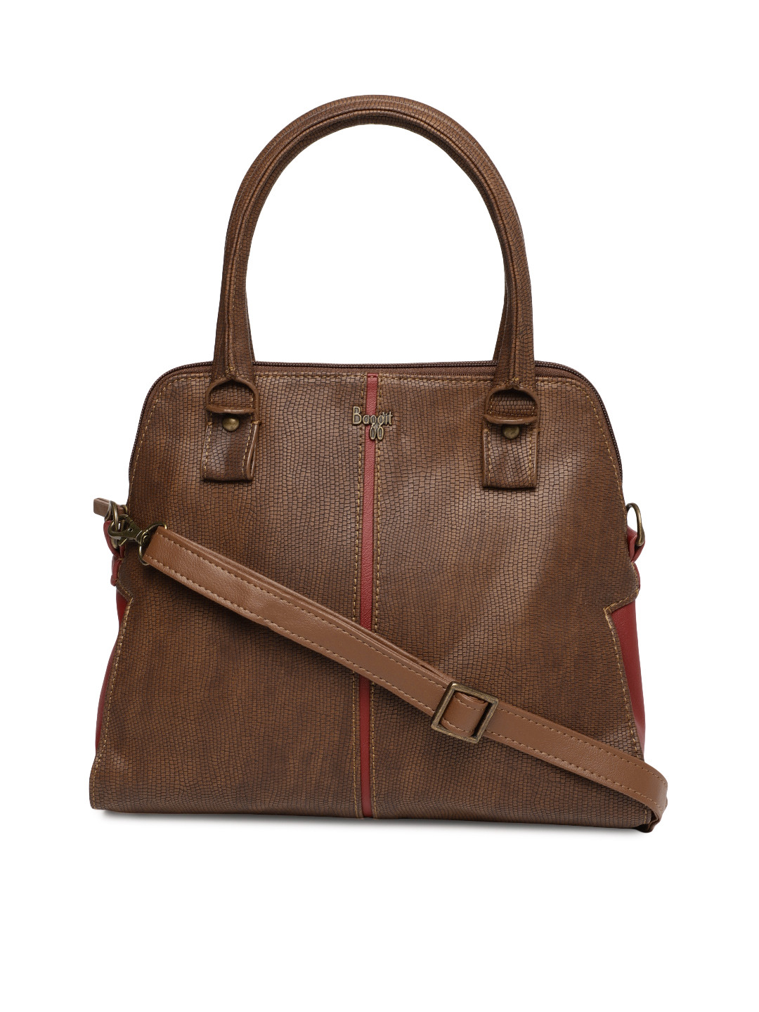 Buy Baggit Brown Textured Handheld Bag Handbags for Women 6939876