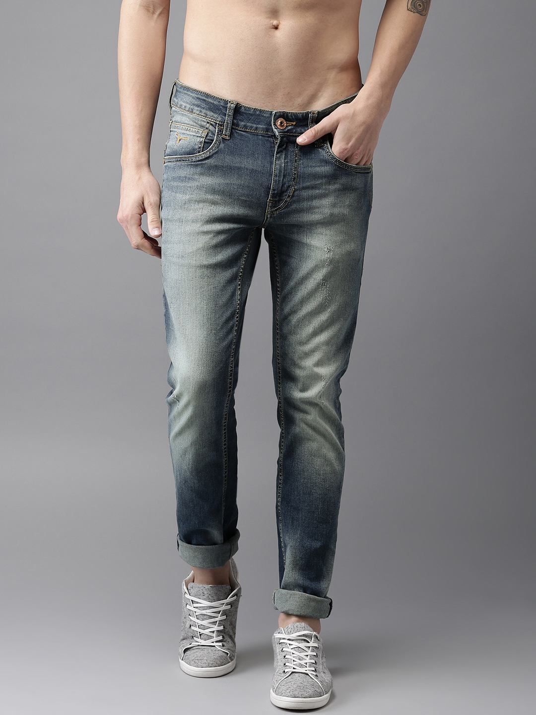 flying machine skinny men blue jeans