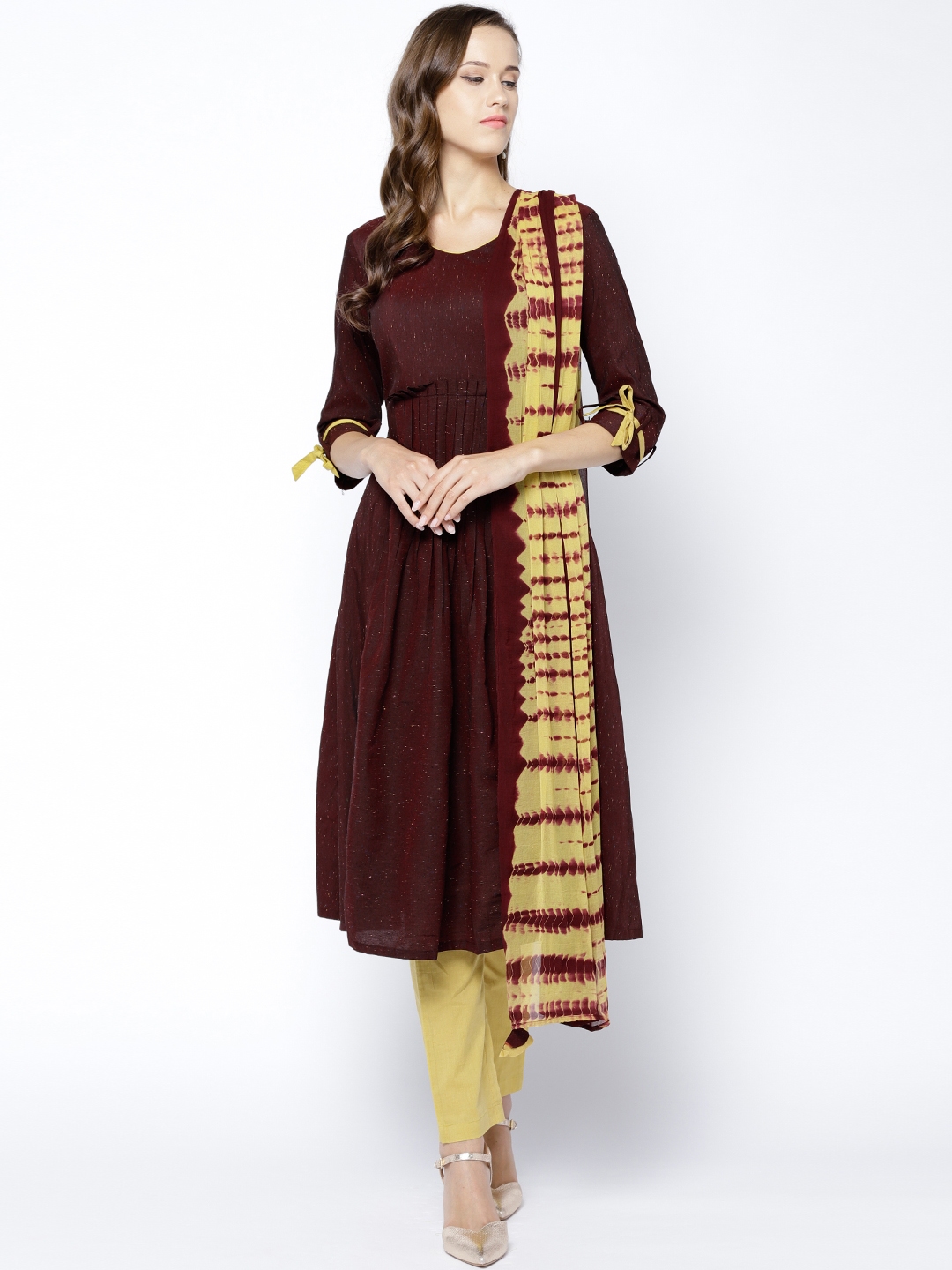 myntra unstitched churidar materials