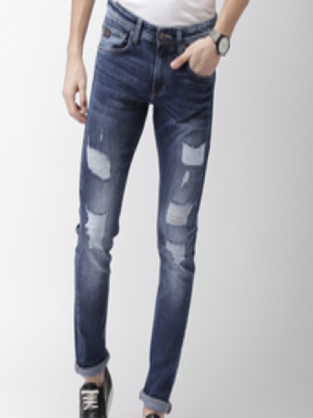 Buy Celio Men Blue Slim Fit Mid Rise Jeans - Jeans for Men 6941845 | Myntra
