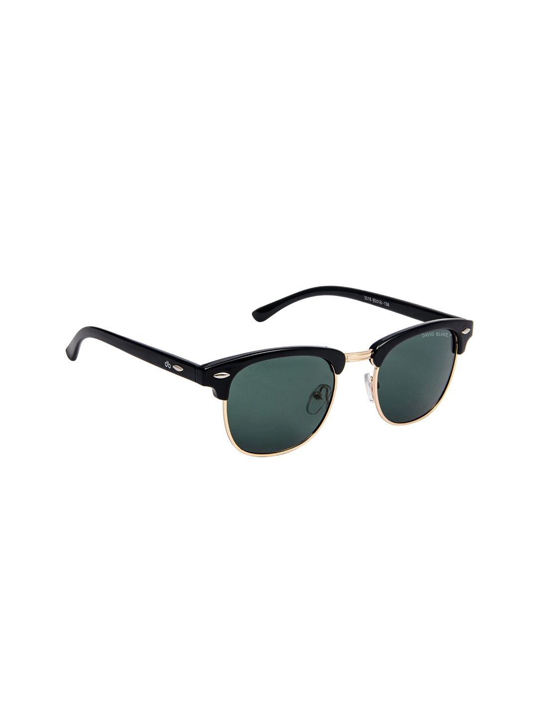 Buy David Blake Unisex Green & Black Wayfarer Sunglasses ...
