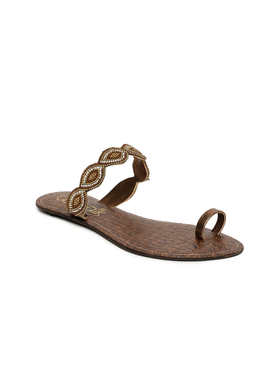 bronze flats for women
