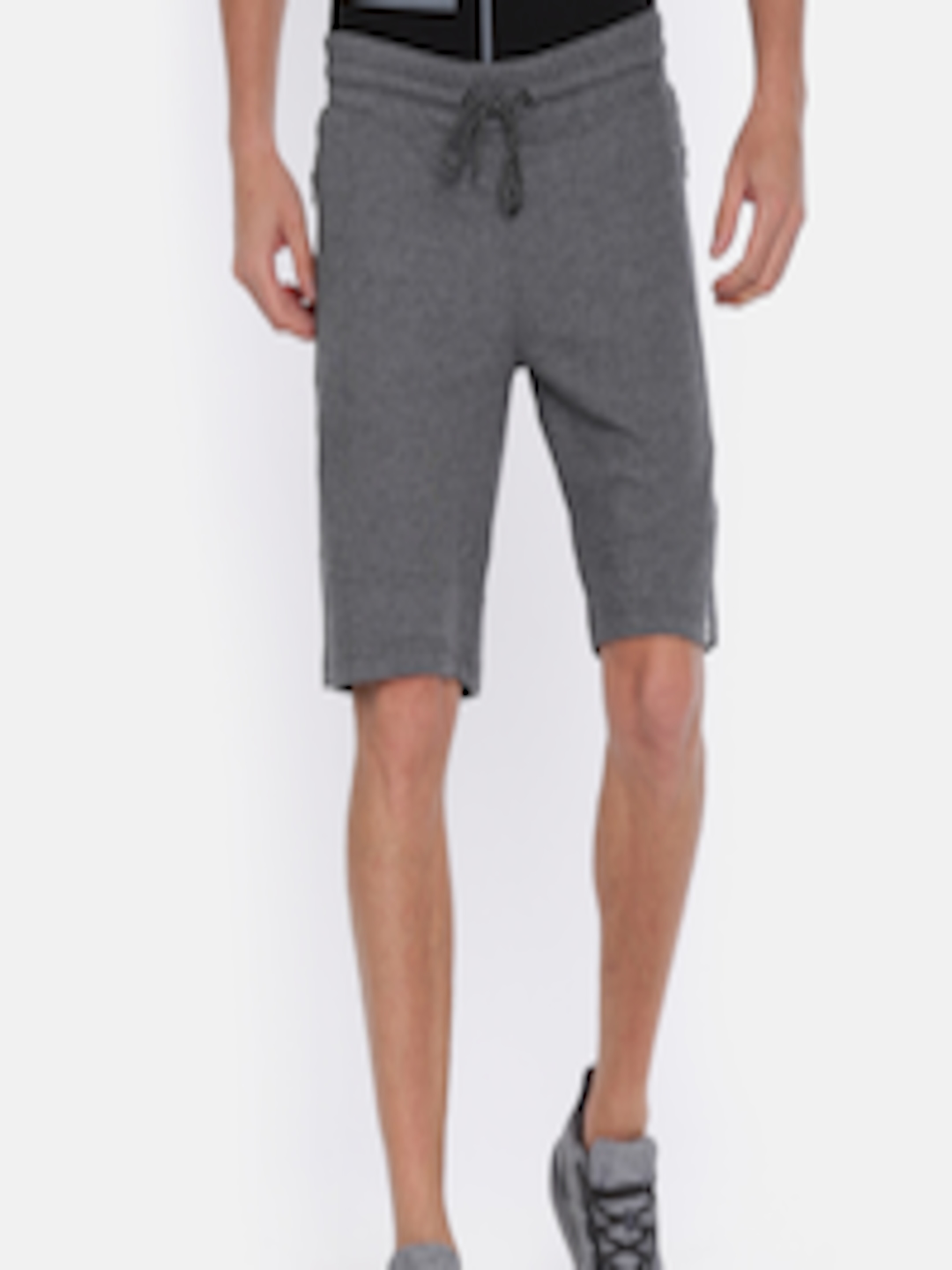 Buy Jack & Jones Men Grey Solid Slim Fit Regular Shorts - Shorts for ...