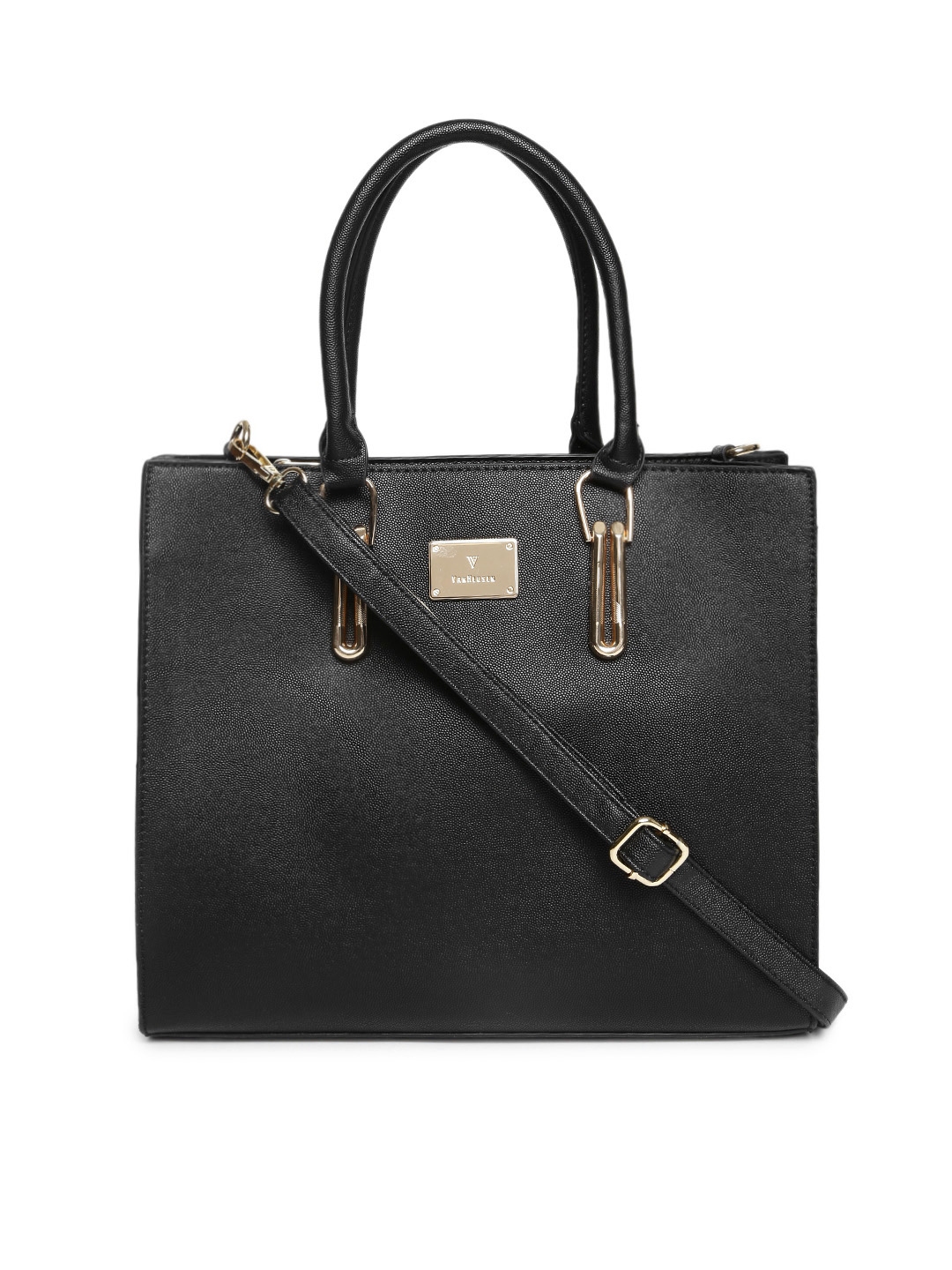 Buy Van Heusen Black Solid Handheld Bag - Handbags for Women 6955344 ...