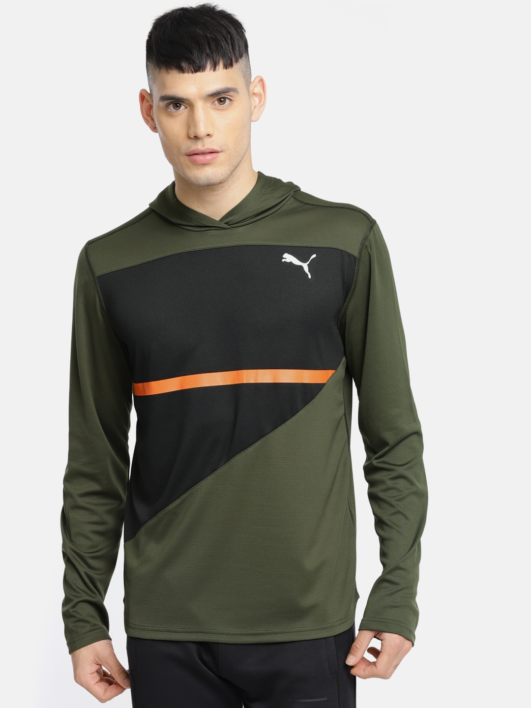 puma olive green tshirt
