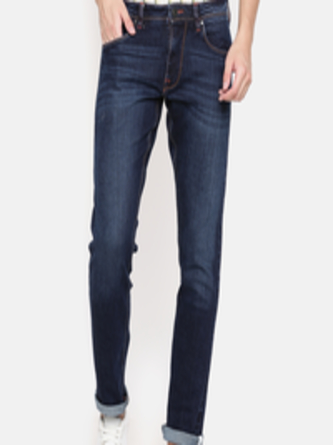 Buy Raymond Men Navy Slim Fit Mid Rise Clean Look Jeans - Jeans for Men ...