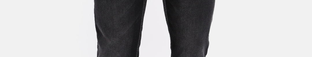 Buy Lee Men Black Bruce Regular Fit Mid Rise Clean Look Stretchable ...