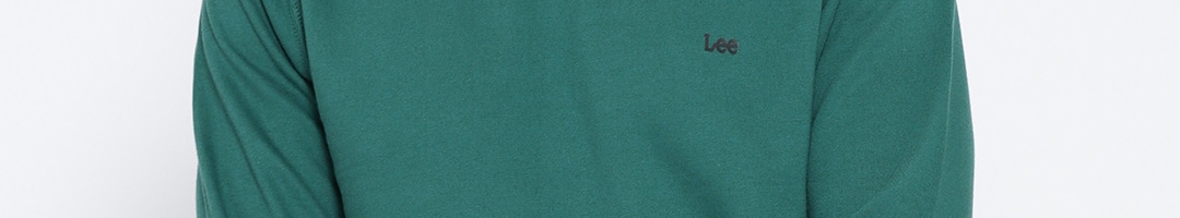 Buy Lee Men Green Solid Sweatshirt - Sweatshirts for Men 6957836 | Myntra