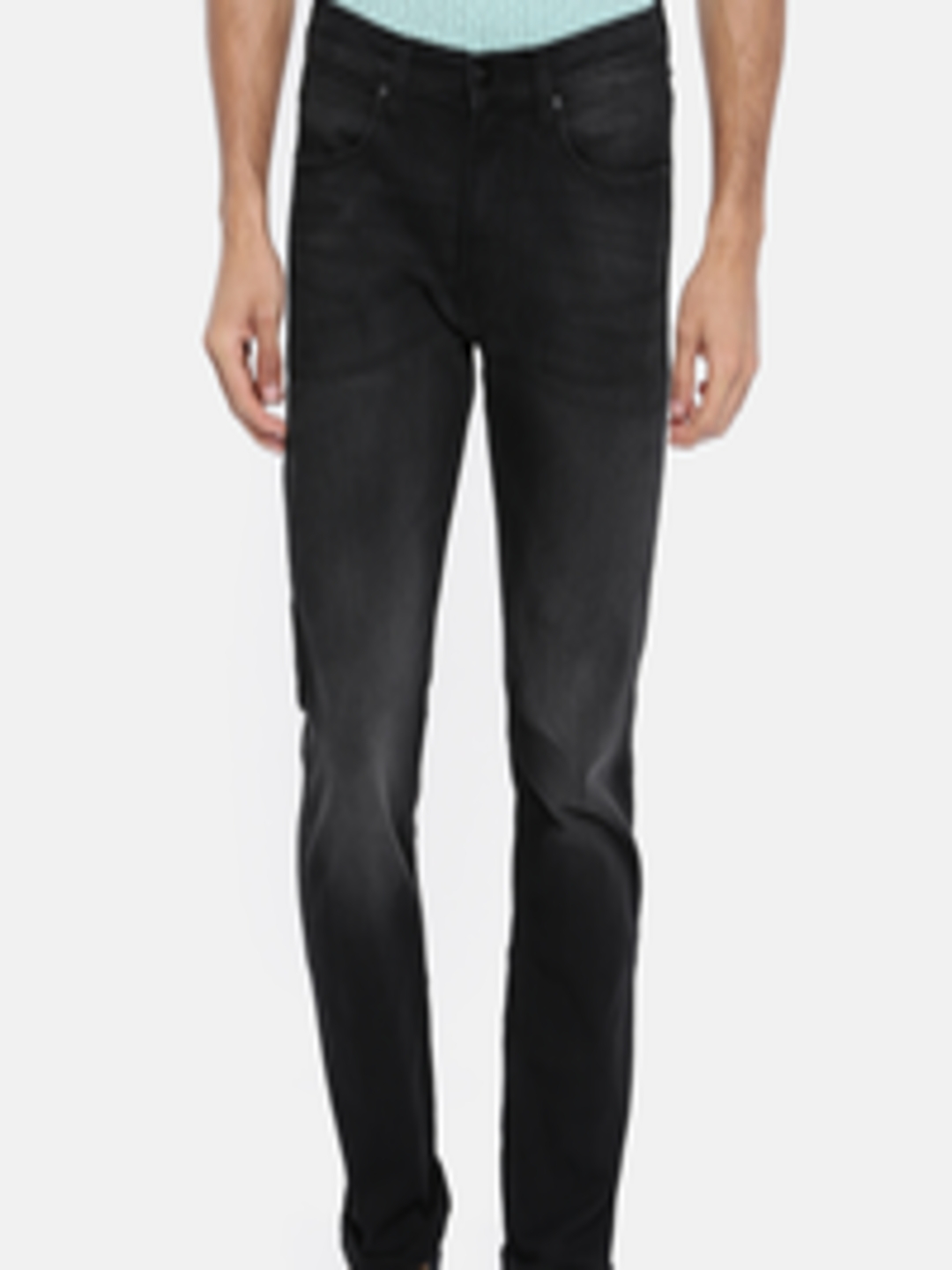 Buy Lee Men Black Slim Fit Mid Rise Clean Look Stretchable Jeans ...