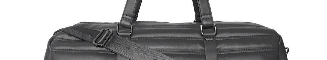 Buy Mast & Harbour Unisex Black Quilted Duffel Bag - Duffel Bag for ...