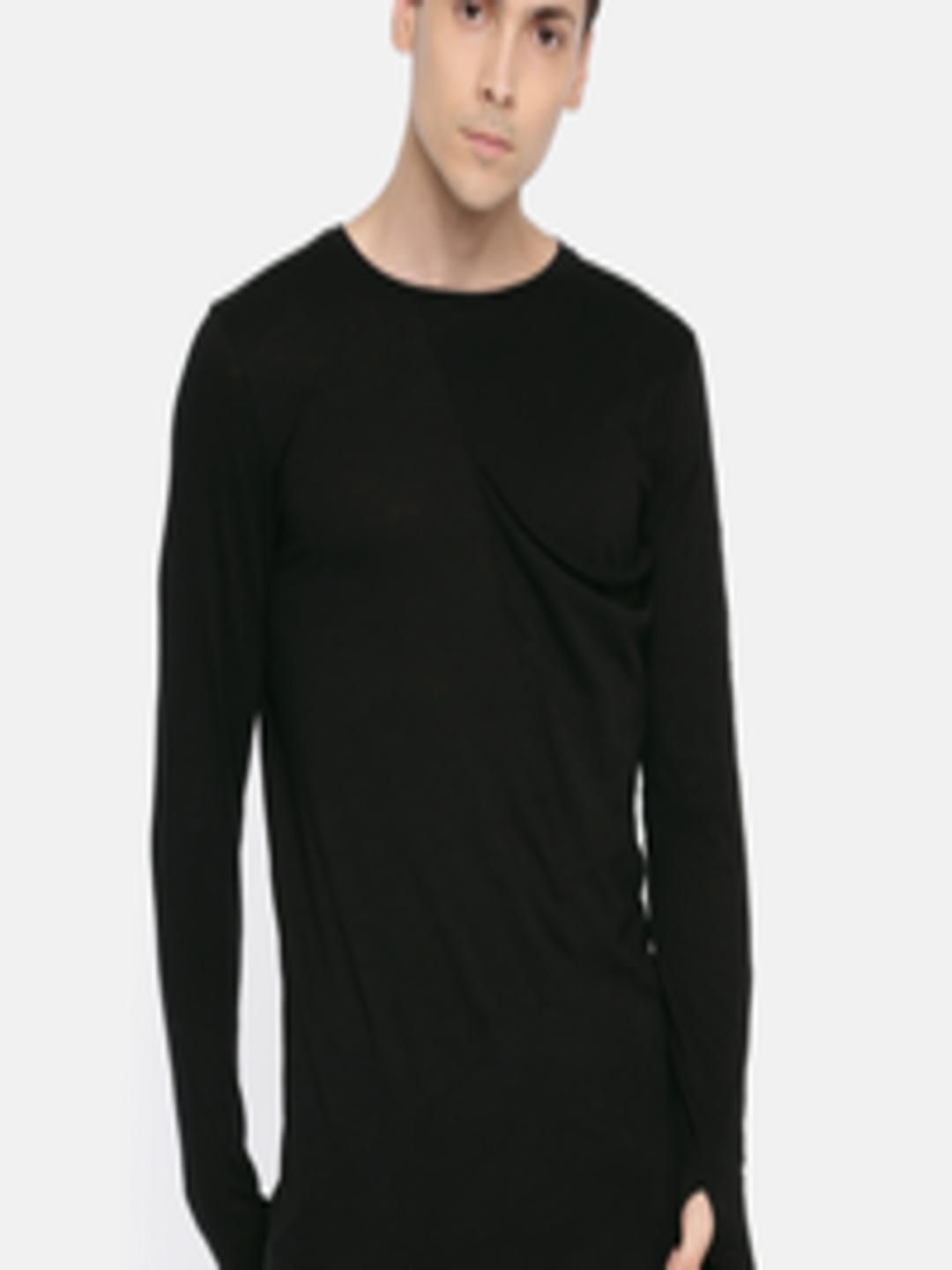 Buy SKULT By Shahid Kapoor Men Black T Shirt With Thumb Hole - Tshirts ...
