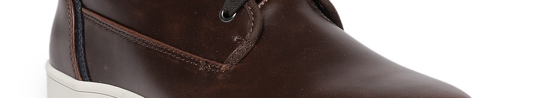 Buy Dune London Men Brown Solid Mid Top Sneakers - Casual Shoes for Men ...