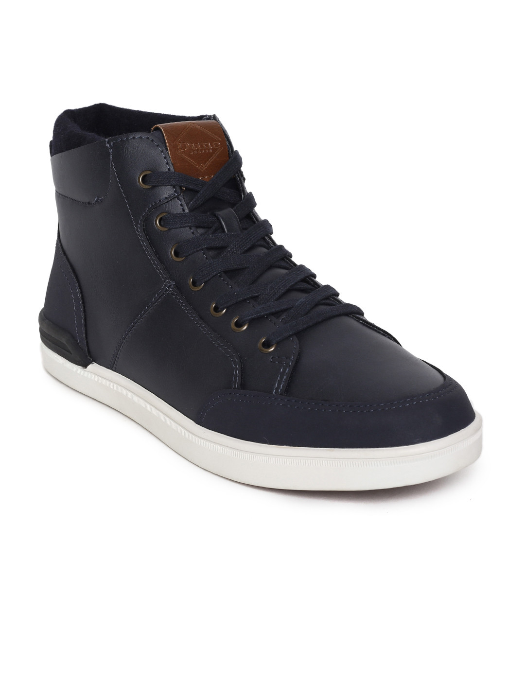 Buy Dune London Men Navy Blue STARK High Top Sneakers Casual Shoes
