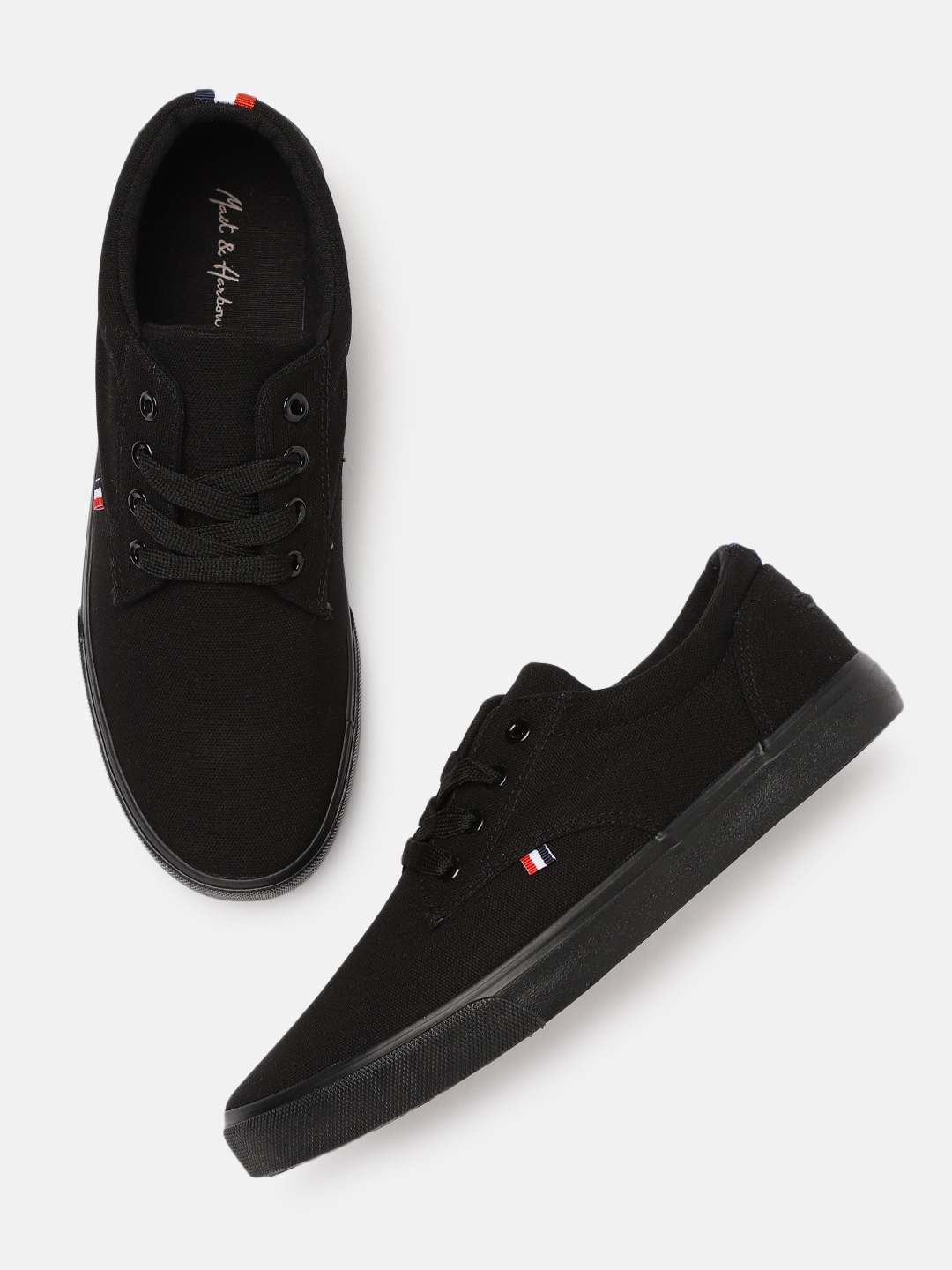 mast and harbour black sneakers