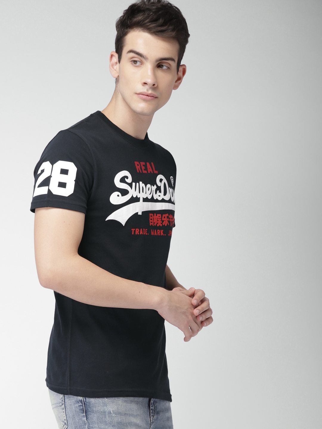 Buy Superdry Men Navy Printed Round Neck T Shirt - Tshirts for Men ...