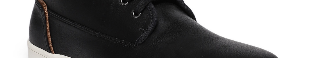 Buy Dune London Men Black Solid Mid Top Sneakers - Casual Shoes for Men ...