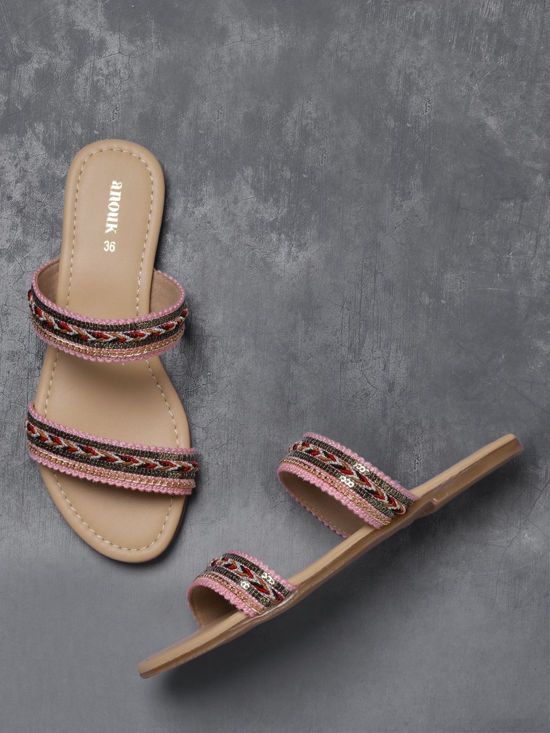 anouk open toe flats