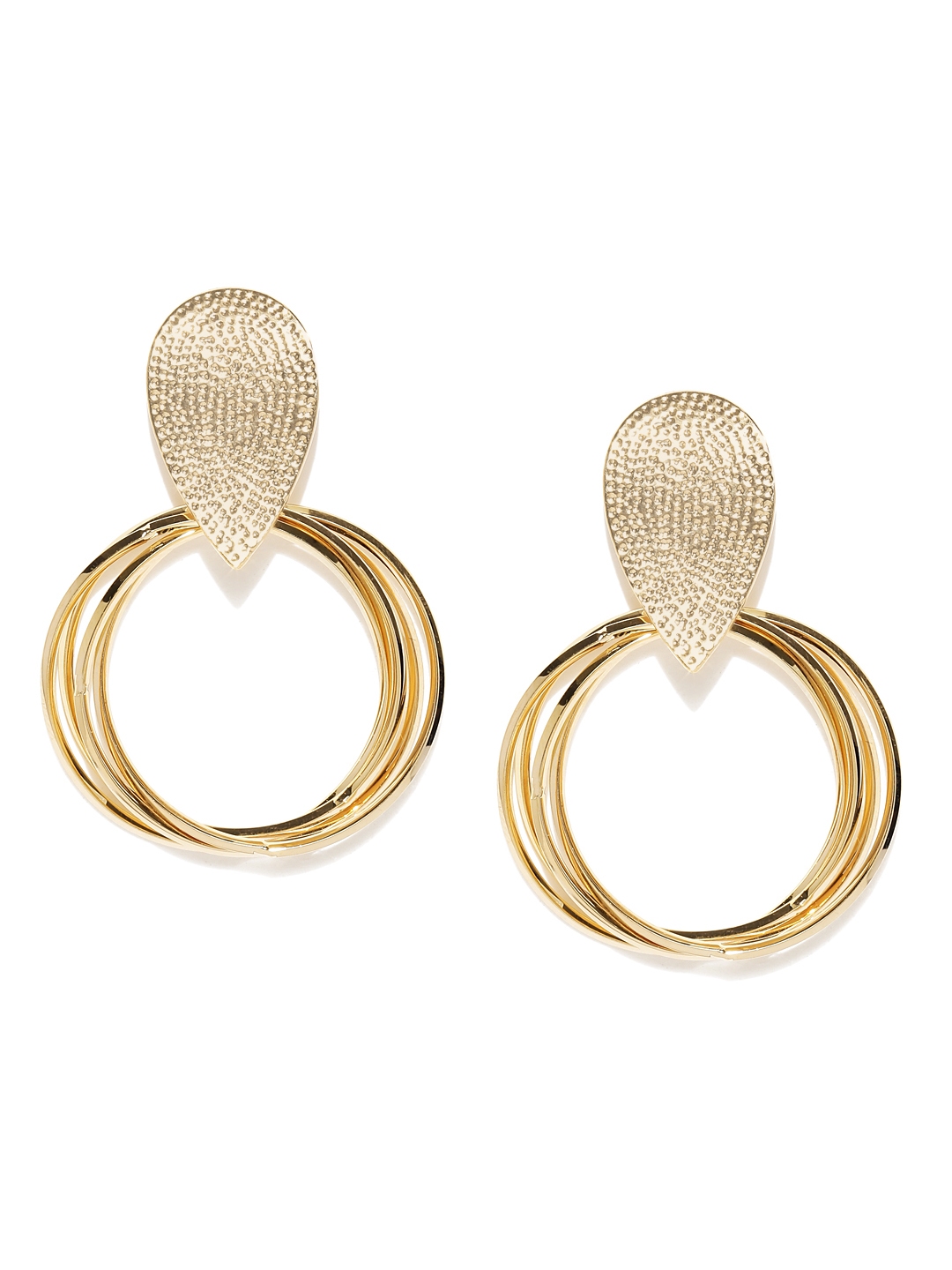 circular gold earrings
