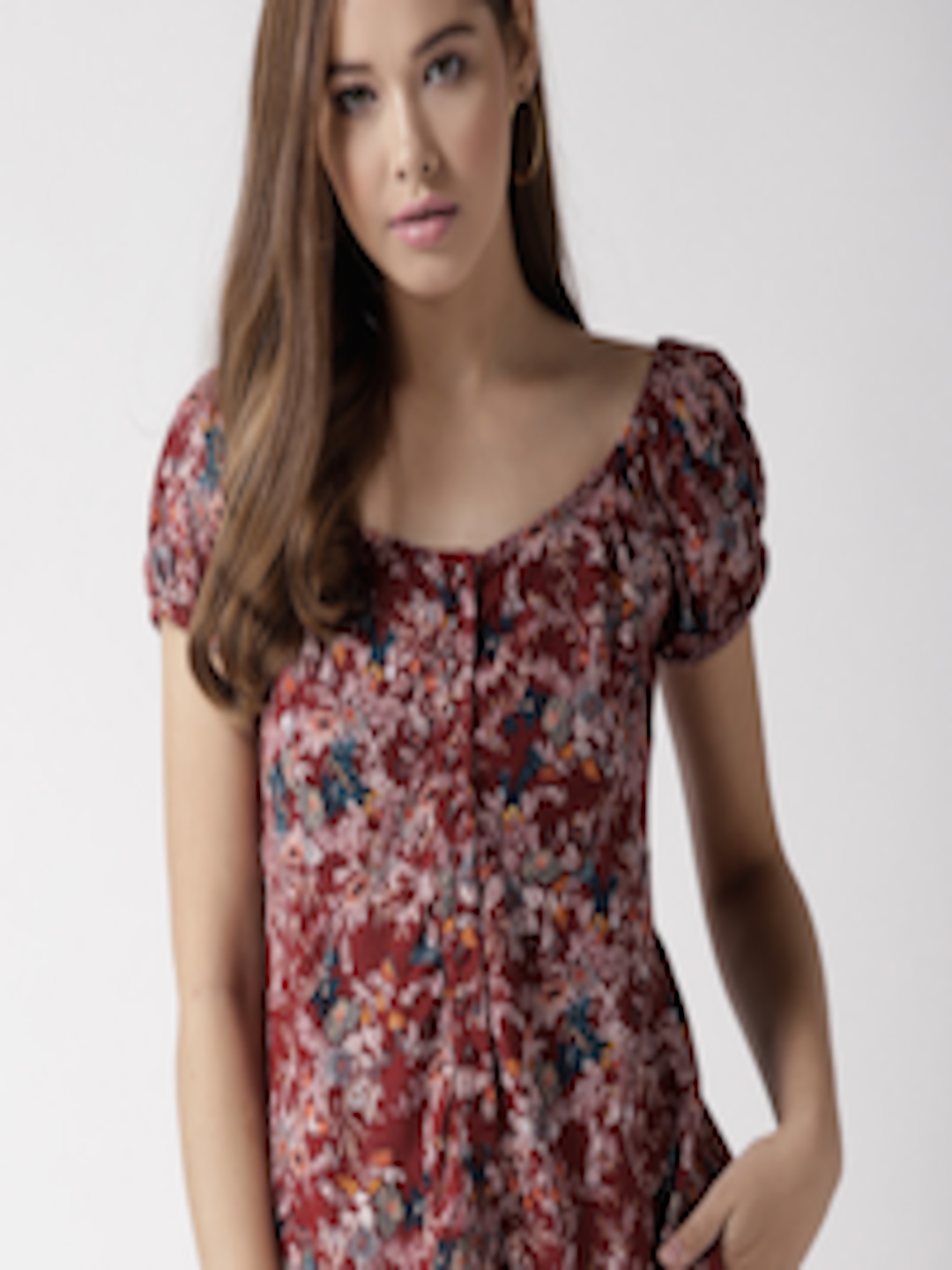Buy 20Dresses Women Maroon Printed A Line Top - Tops for Women 6993409 ...