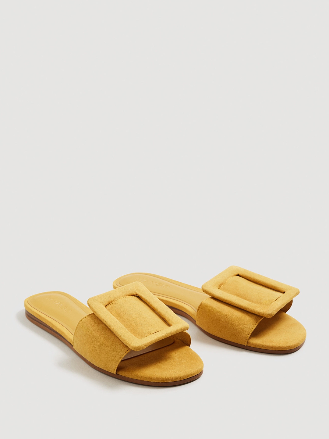 mango leather flats