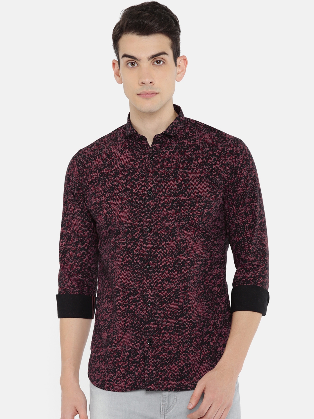 red black shirt mens