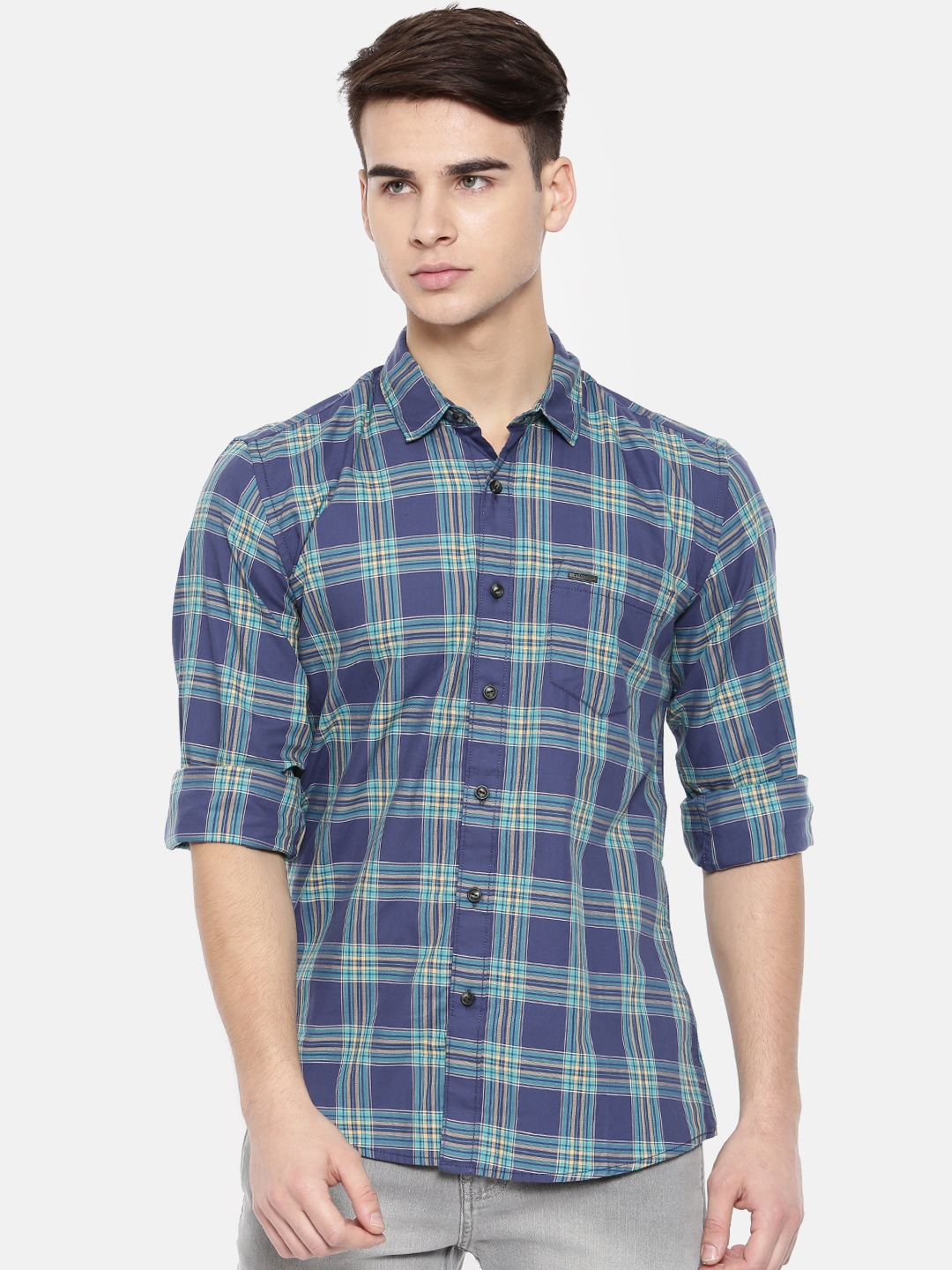 wrangler check shirt mens