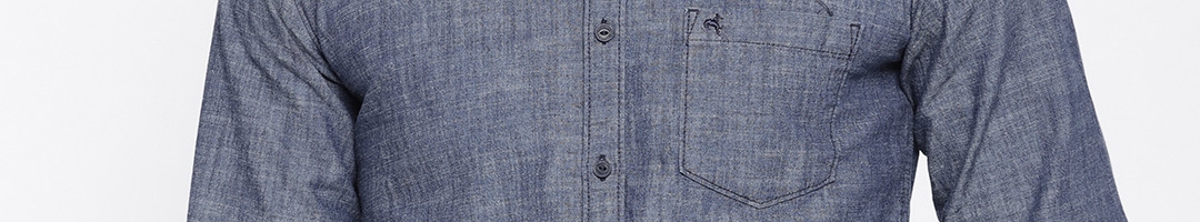 Buy Wrangler Men Blue Regular Fit Faded Denim Casual Shirt - Shirts for ...