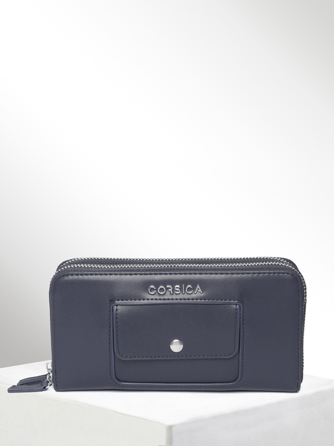 Buy CORSICA Women Navy Blue Solid Zip Around Wallet Wallets for Women