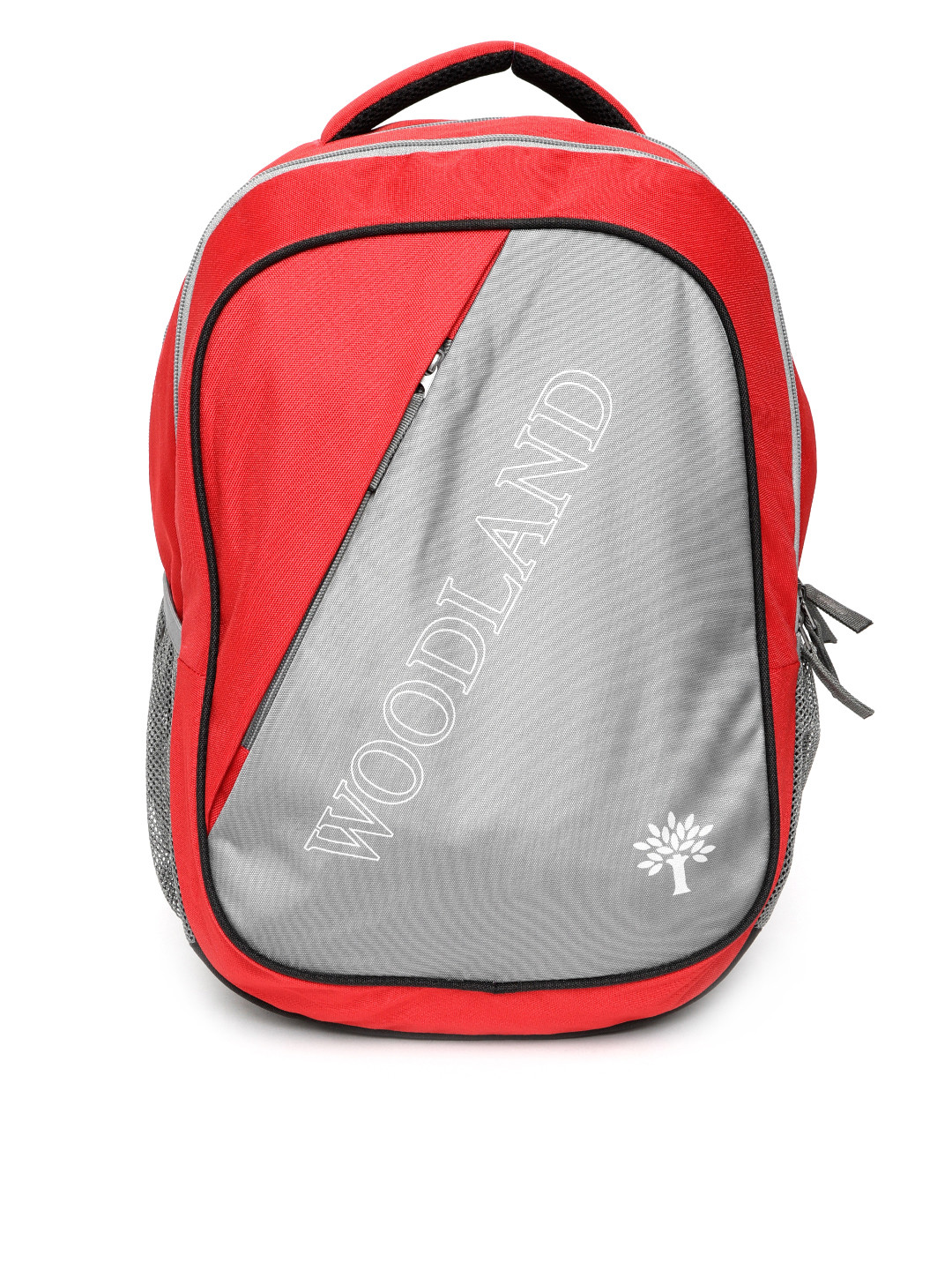 Buy Woodland Unisex Grey & Red Brand Logo Laptop Backpack