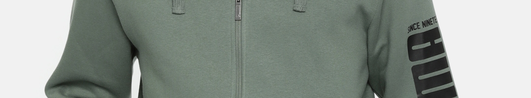 Buy Puma Men Olive Green Solid Tailored Track Jacket - Jackets for Men ...