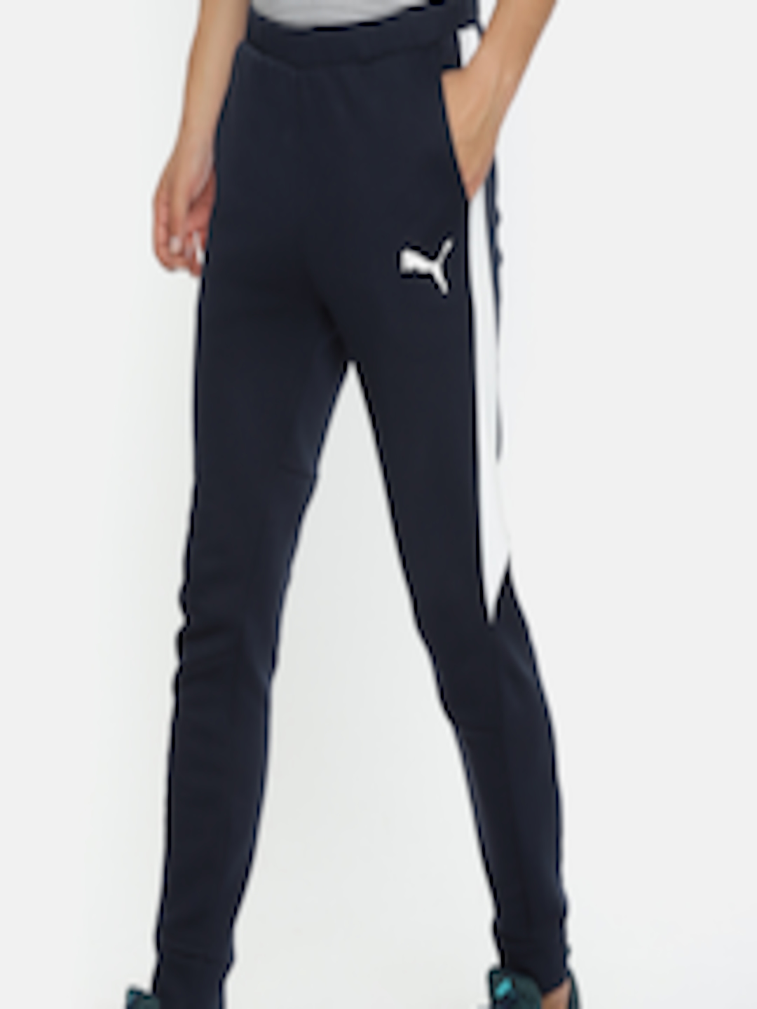 Buy Puma Men Navy Evostripe Core Slim Fit Solid Joggers - Track Pants ...