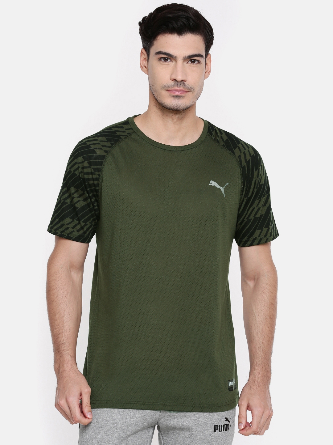 puma olive green tshirt