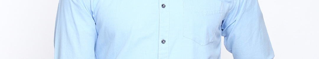 Buy L.A. SEVEN Men Blue Slim Fit Solid Casual Shirt - Shirts for Men ...