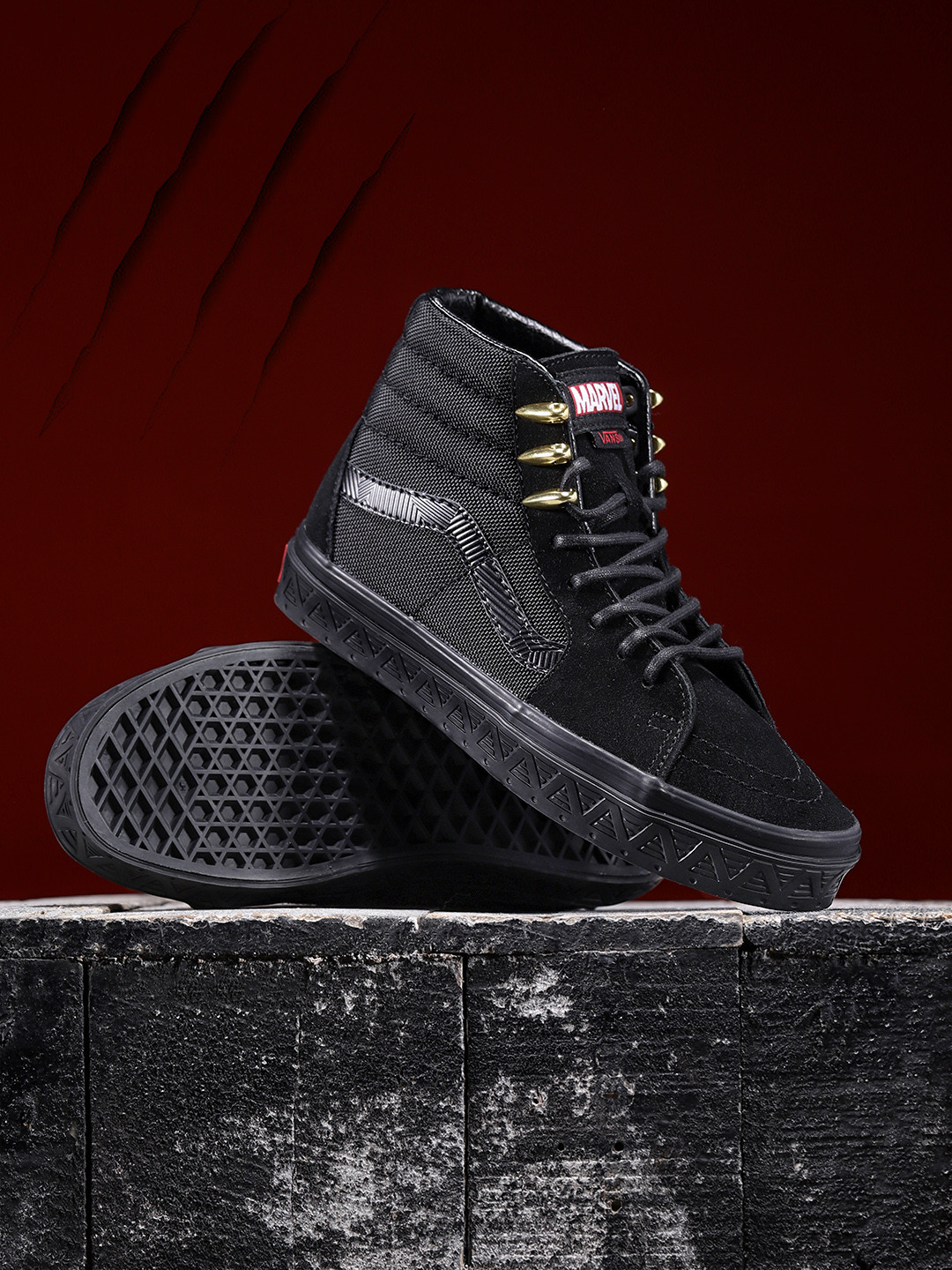 Buy Vans Unisex Marvel Black Panther Mid Top Sneakers