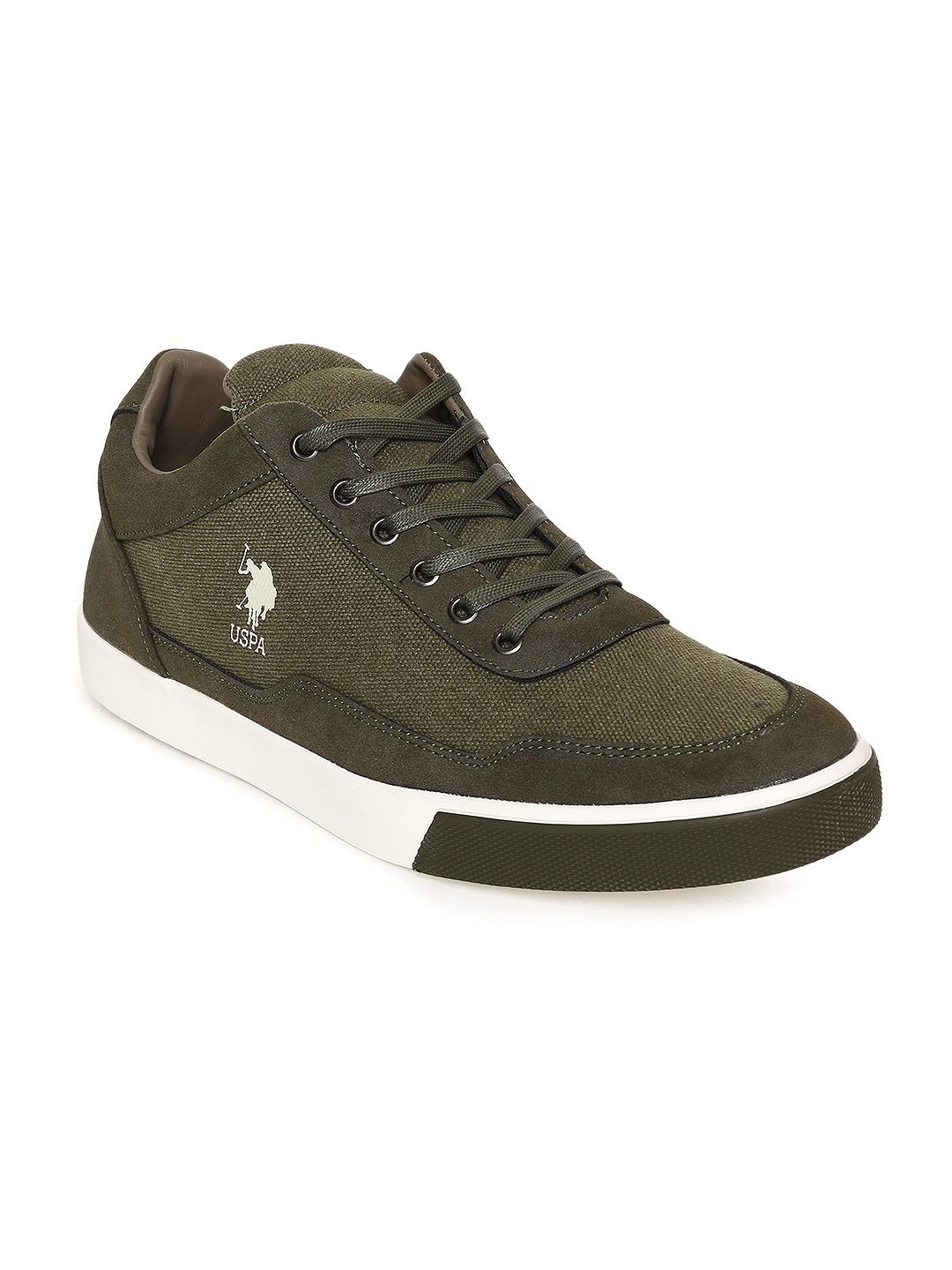 Buy U.S. Polo Assn. Men Olive Green Sneakers - Casual Shoes for Men 7054128 | Myntra