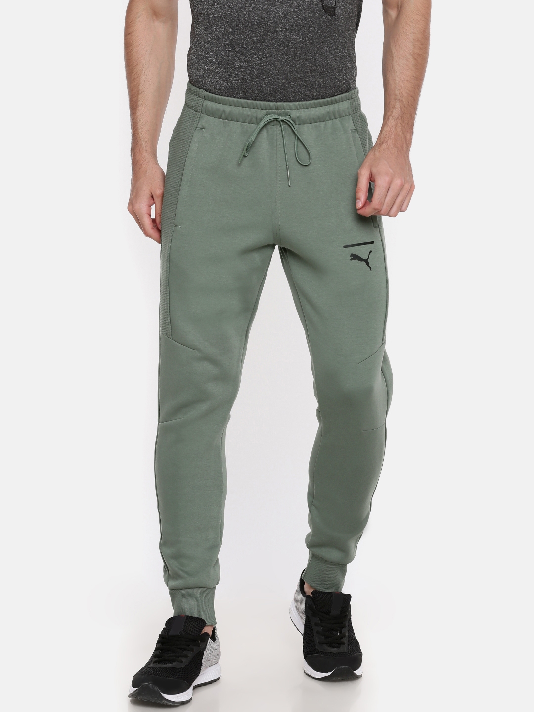 Buy Puma Green Pace Slim Fit Joggers - Track Pants for Men 7072761 | Myntra