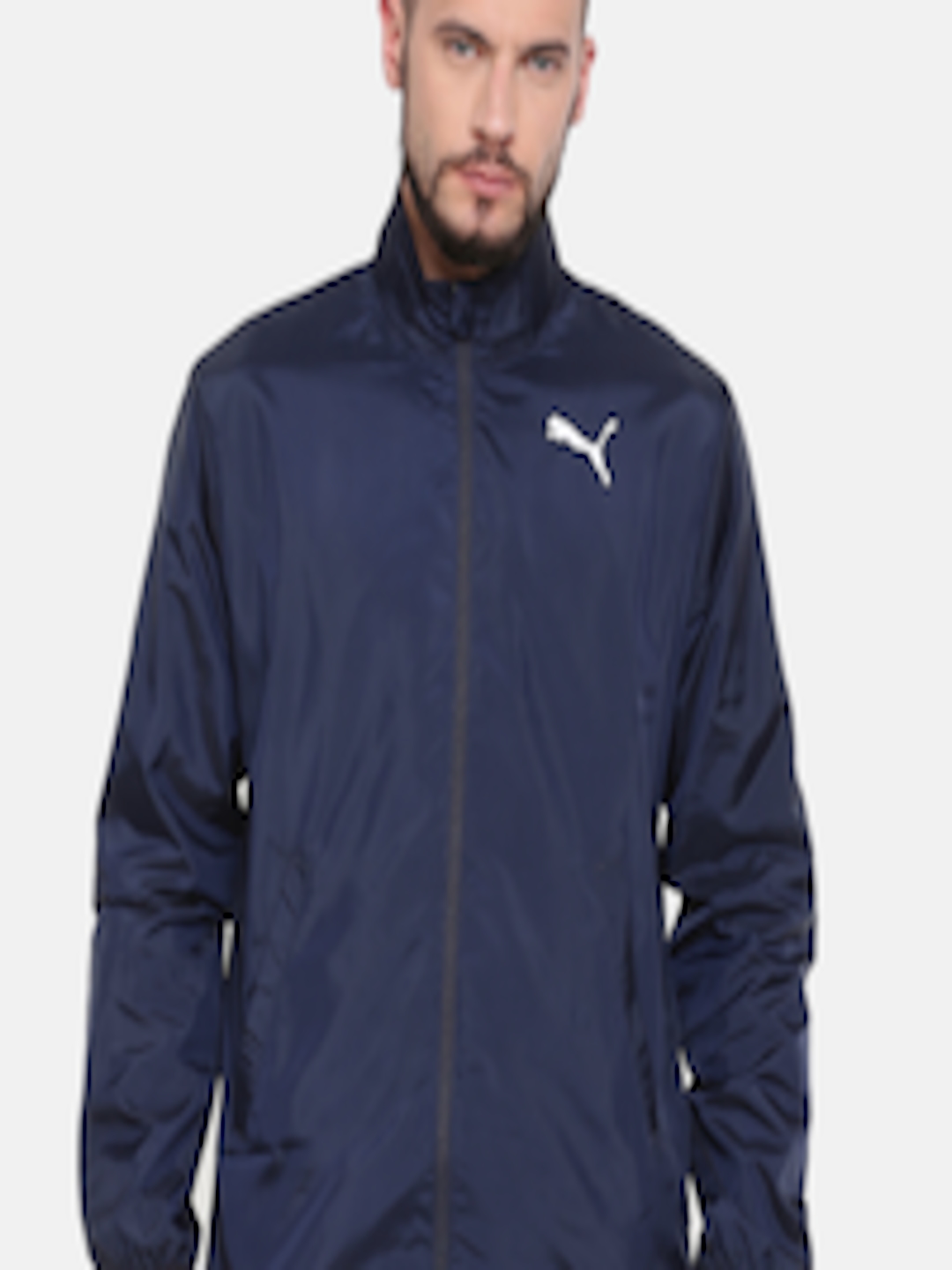 Buy Puma Men Navy Solid ESS Active Sports Track Jacket - Jackets for ...