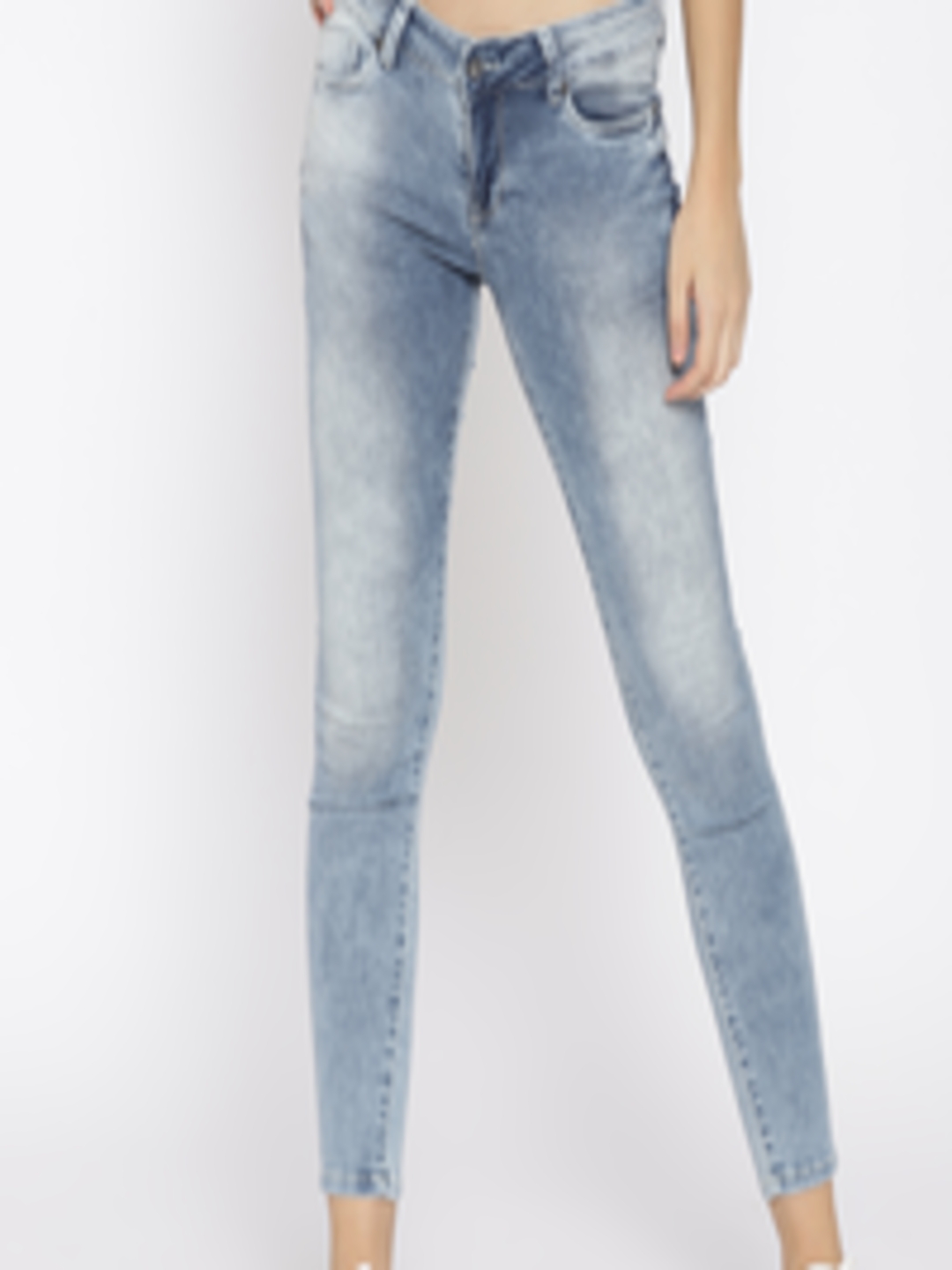 Buy Pepe Jeans Women Blue Lola Slim Fit Mid Rise Clean Look Cropped ...