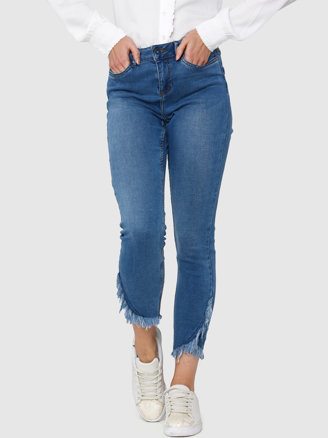 Buy Vero Moda Women Blue Skinny Fit Mid Rise Jeans Jeans for Women