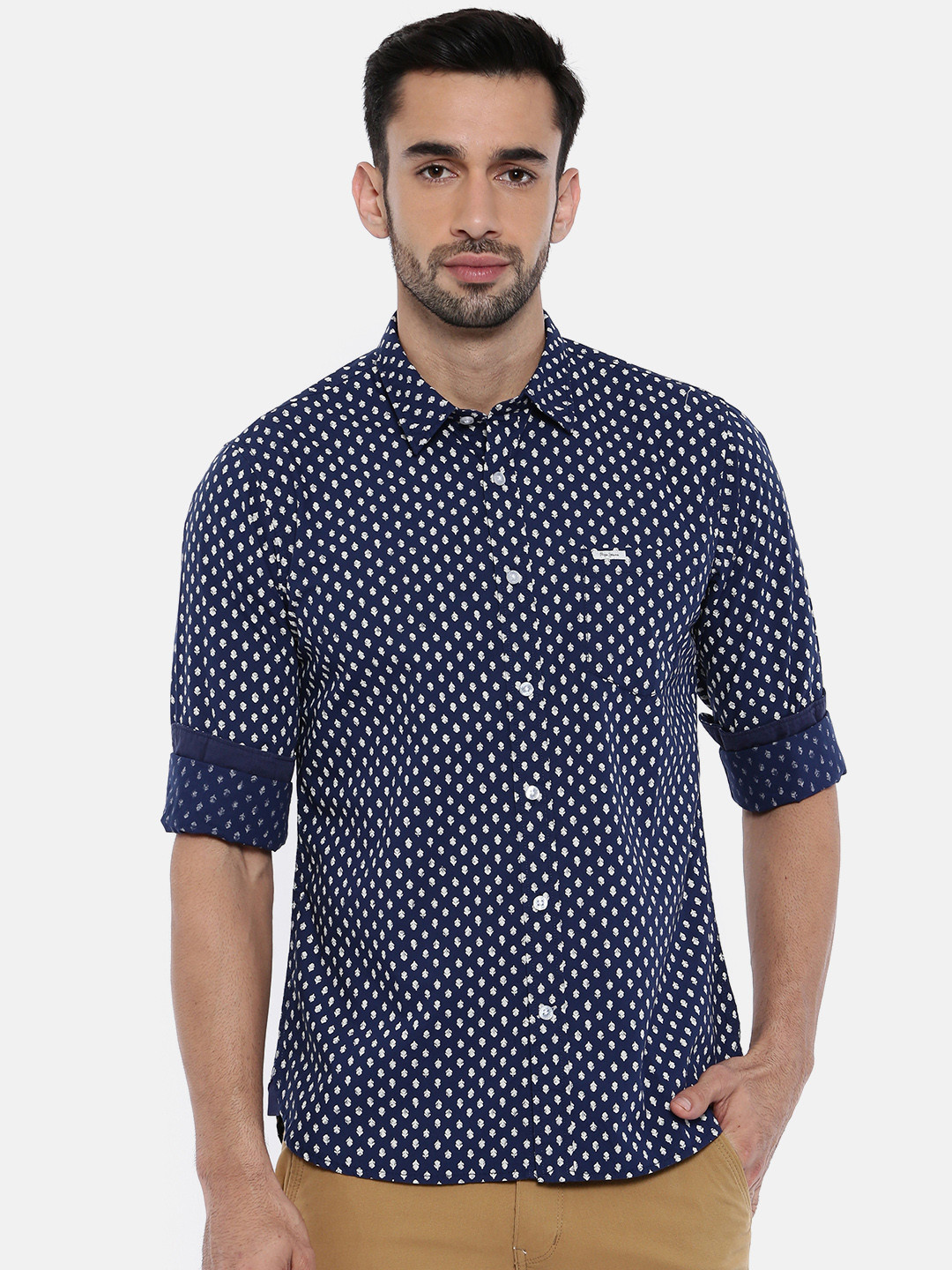 black jeans navy shirt
