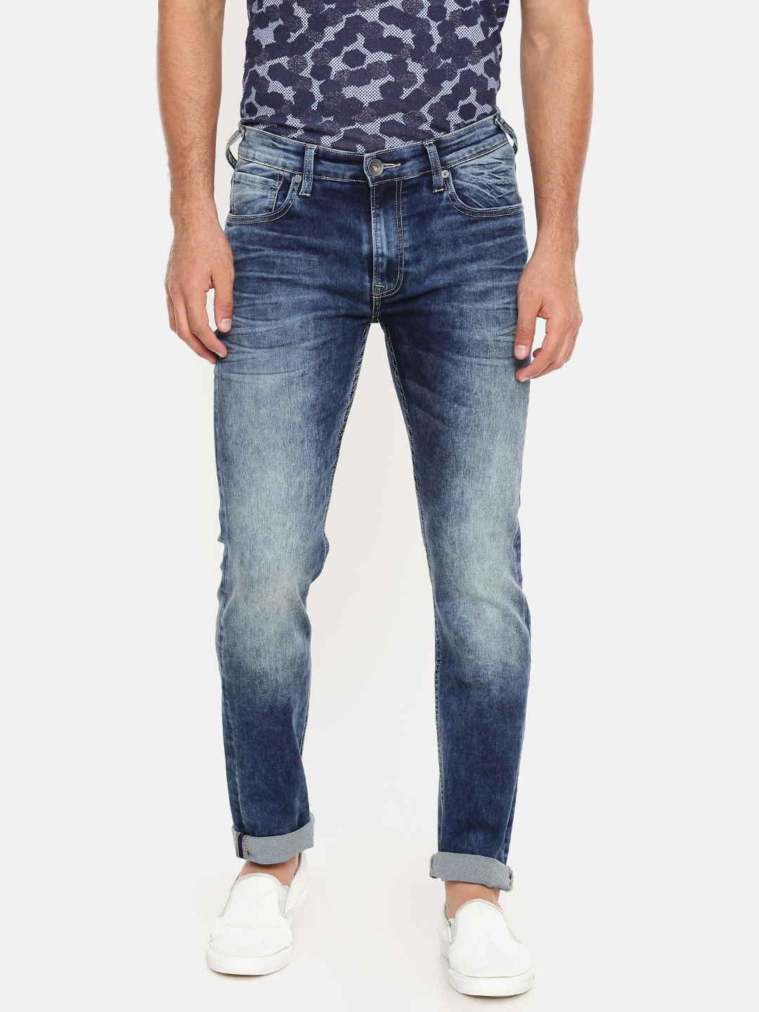 Buy Pepe Jeans Men Blue Vapour Slim Fit Low Rise Clean Look Stretchable