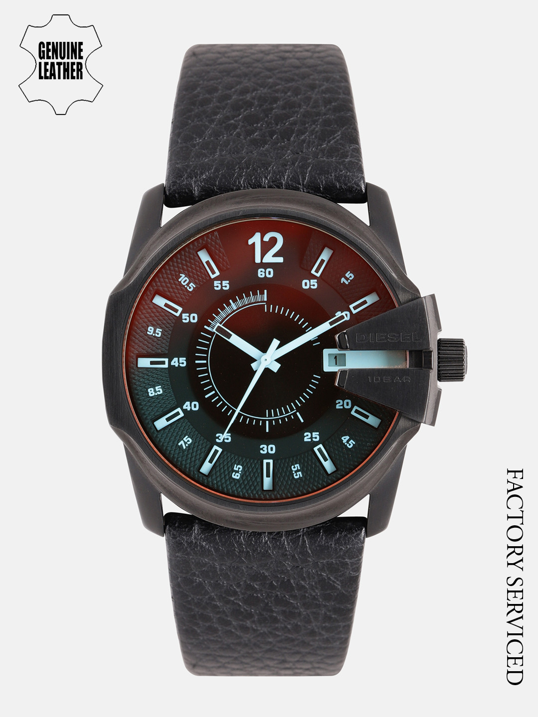 Buy DIESEL Men Black Analogue Watch DZ1657_Factory_Serviced - Watches ...