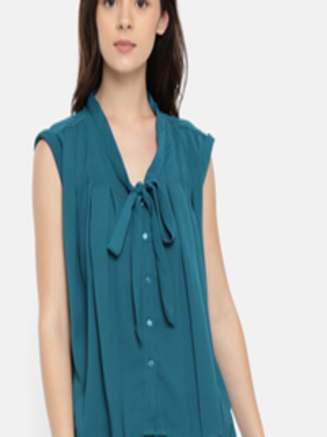 Buy Elle Women Teal Blue Solid High Low Top - Tops for Women 7080129 ...