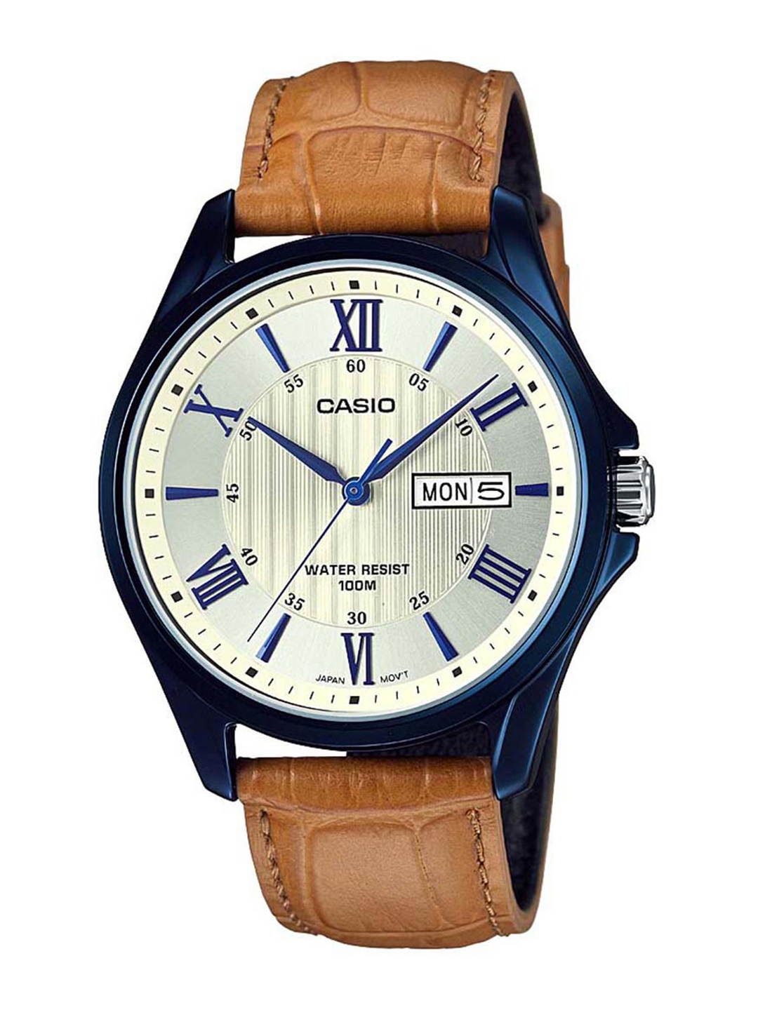 casio enticer white dial men's watch