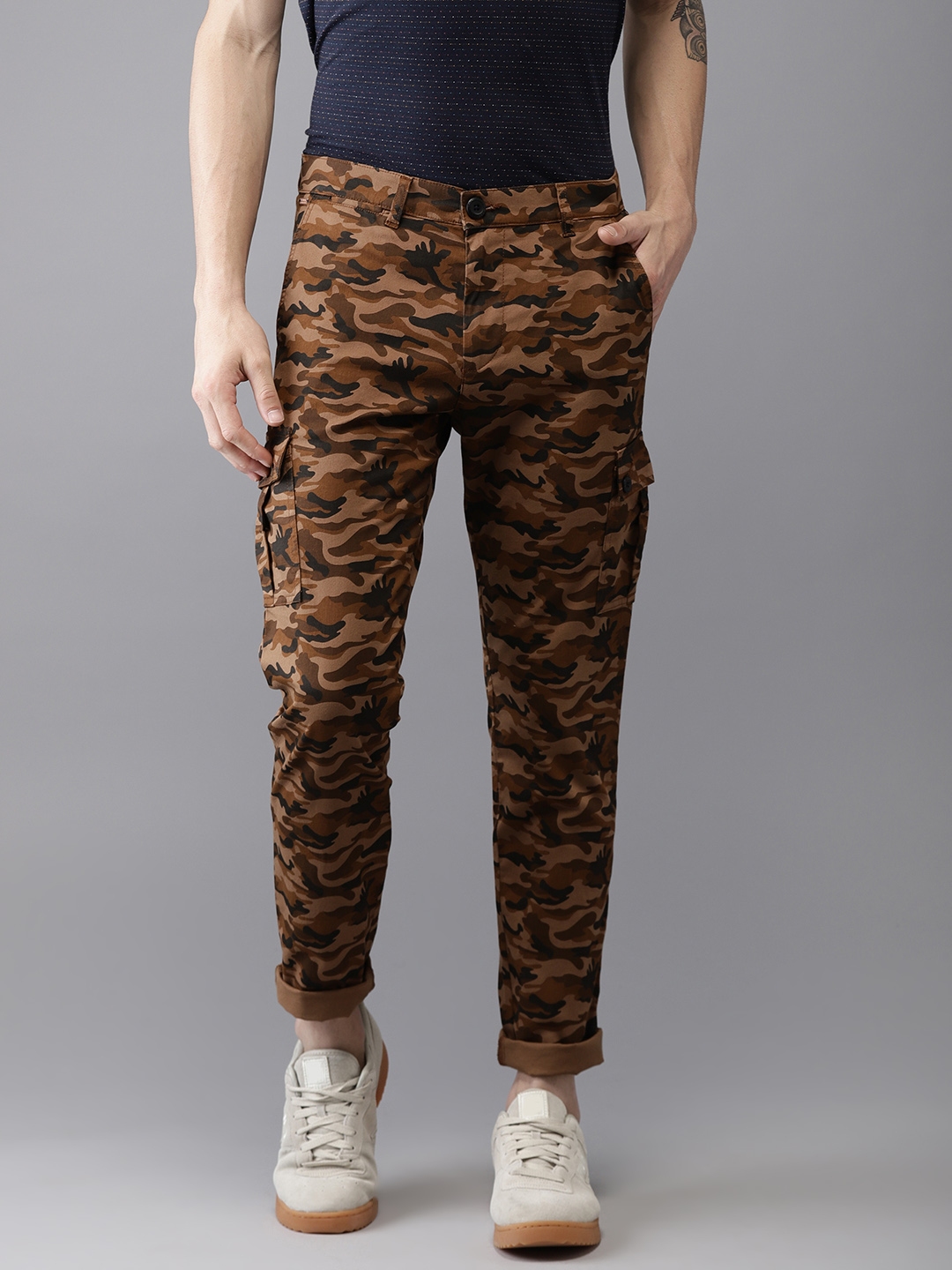 brown cargos men