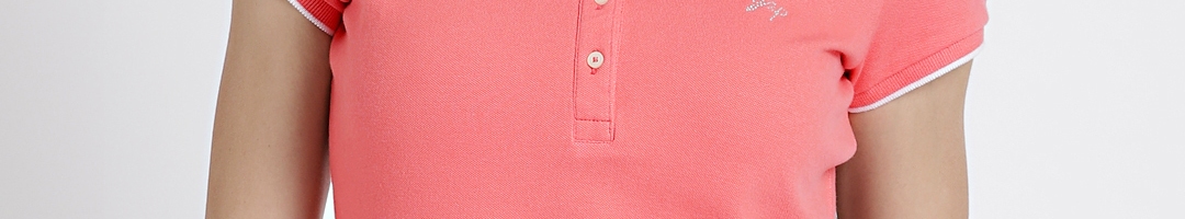Buy GAP  Women Coral Solid Polo  Collar T  Shirt  Tshirts 