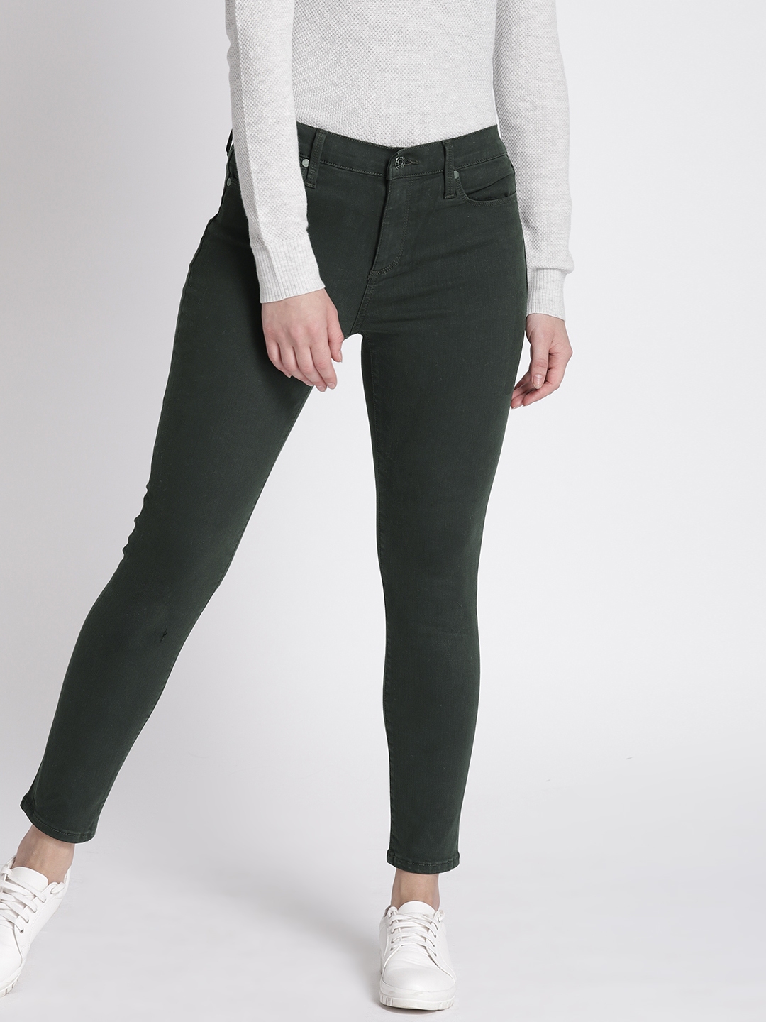 olive green skinny jeans