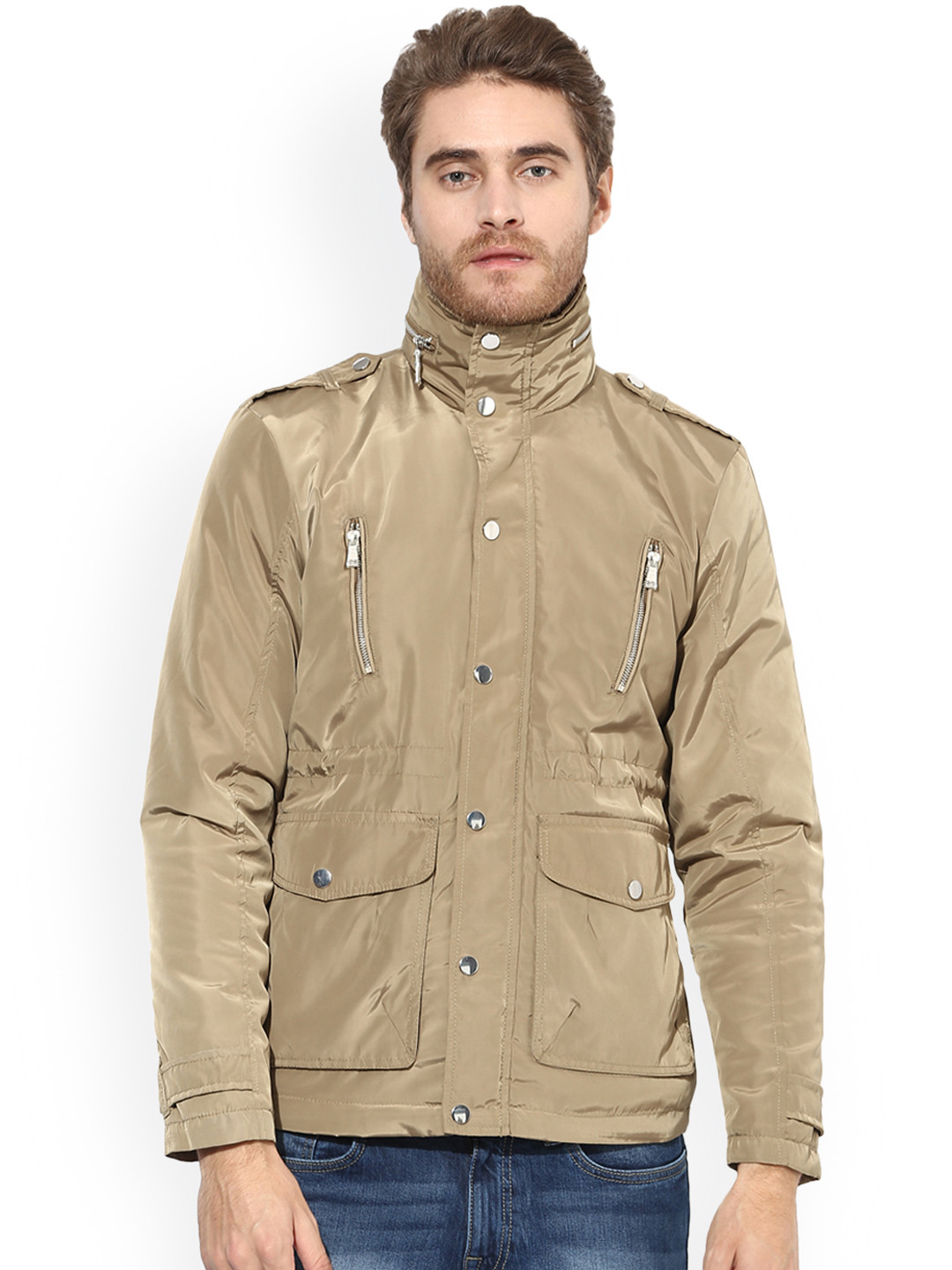 Buy Red Tape Men Beige Solid Tailored Jacket Jackets for Men 7088826