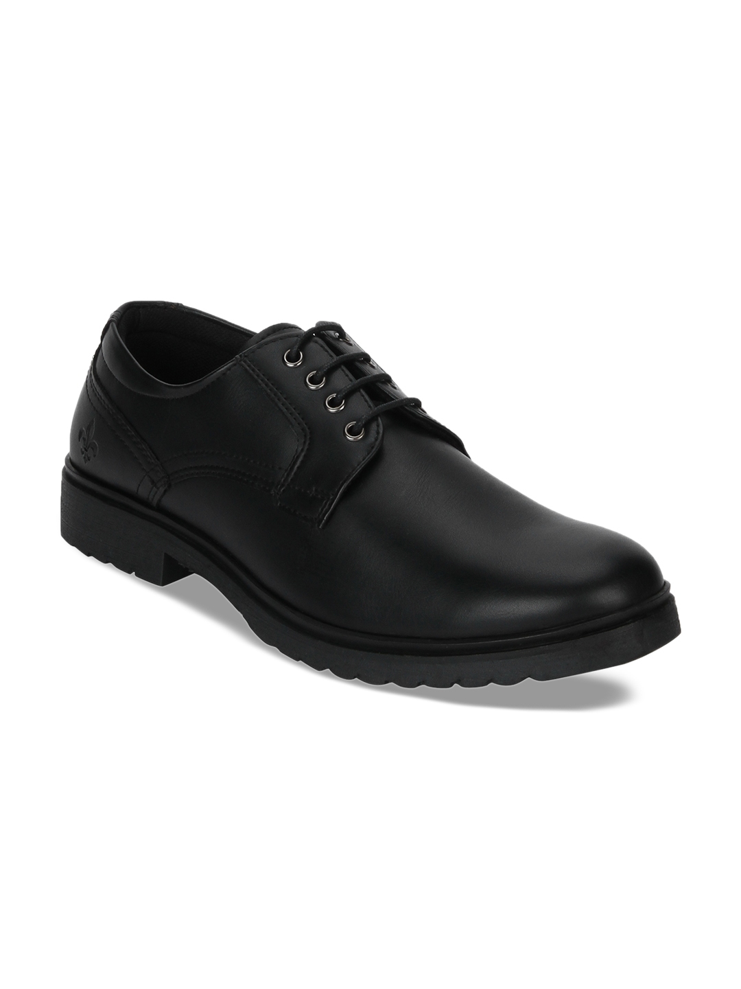 red tape men's black formal shoes